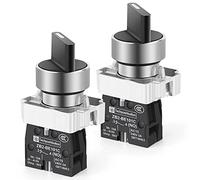 Gebildet 2pièces 1 NO 2Sélecteur Interrupteur à Verrouillage, 2Positions Maintenues Sélecteur Rotatif 600V 10A