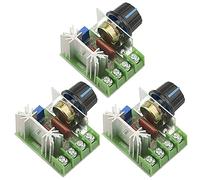 Gebildet 3pcs AC 110V-220V 2000W SCR Module de Régulateur de Tension Electronique Haute Puissance Régulateur de Vitesse du Moteur 25A Ultra Petit Gradateur LED avec Bouton de Contrôle de Vitesse