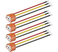 Gebildet 4pcs 12V-24V H4 HB2 9003 Céramique Prise Femelle pour Connecteur de Phare, 3Pin Phare Douille de Voiture, Auto Support de Ampoule Céramique H4, Kit de Conversion de Faisceau de Câblage