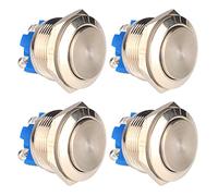 Gebildet 4pcs 22mm 5A/12V/24V/125V/250V Verrouillage Interrupteur à Bouton Poussoir à Vis en Acier Inoxydable Interrupteur Etanche à l'eau(Haute Tête)