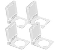 Gebildet 4pcs 22mm Couvercle d'interrupteur à Bouton Poussoir de Sécurité Anti-poussière, Couvercle de Protection en Plastique pour Interrupteur à Bouton-Poussoir 22mm (Transparent)