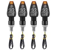 Gebildet 4pcs Ambre Universel Moto LED Clignotants Avant Voyants pour Moto Harley Cruiser Honda Kawasaki BMW Yamaha Suzuki