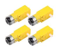 Gebildet 4pcs DC3V-12V DC Motoréducteur pour Avions Jouets, Voiture Jouet à Quatre Roues Motrices, Corps Robotique (Numéro de Lot: Double Axe 1:48)