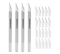Gebildet 4pcs Précision Craft Coupe Couteau DIY Couteau à Découper avec 20pcs Lames de Rechange pour Travail d’art Scalpel de Bricolage