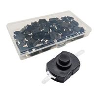 Gebildet 50pcs 17*12 Micro Mini Interrupteur Marche/arrêt 1.5A 250V Interrupteur à Bouton-poussoir Autobloquant pour Bricolage lampe de Poche SMD Type KAN-23