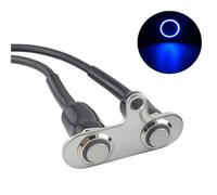 Gebildet 5A/12V Universel 2pièces Verrouillage en Acier Inoxydable LED Bleue Interrupteur de Moto on-Off Guidon Support réglable Interrupteurs Etanches Bouton