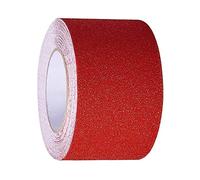 Gebildet Anti-Glissement, Ruban Adhésive Antidérapant, Bande Adhésive pour la Sécurité, Utiliser Intérieur et Extérieur (Rouge, 10cm × 10m)