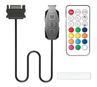 Gebildet ARGB Contrôleur Kit pour Ventilateurs Boîtier PC RGB,Contrôleur Ventilateur SATA Power RGB,Hub Ventilateurs ARGB pour Ordinateur,Contrôle RGB et Effet de Lumière avec Télécommande 21 Touches