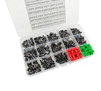 Gebildet Assortiment de 460 Boutons-poussoirs Tactiles Momentanés, 13 Valeurs, 4 Broches, 6 x 6mm, avec Capuchons