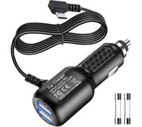 Gebildet Câble Dalimentation Micro USB avec Double Port USB,Câble de Charge d'alimentation du Véhicule avec Longueur(350cm) pour Chargeur de Caméra de Tableau de Bord de Voiture Cordon Dalimentation