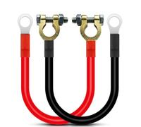 Gebildet Câble Onduleur de Batterie 30cm avec Connecteurs de Bornes de Batterie 12V-24V 25mm² 3AWG (Max 125A) Câble de Batterie Rouge et Noir pour Camion, Moto, Solaire, Camping-Car, Marine