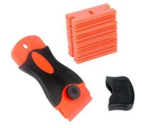Gebildet Grattoir pour Plaque Vitrocéramique avec Poignée Souple + 25 pièce lames en plastique, Vitres/Miroir/Sol Nettoyage, Sans Rayures
