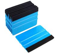 Gebildet Haute Qualité Raclette avec Bord Fibre pour Voiture Vinyle Wrapping, Durable Raclette de Film de Fenêtre, Autocollant Décalque Raclette(Paquet de 8, Noir)