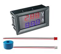 Gebildet LED 2 en 1 Multimètre Panneau Affichage Tension Ampérage Détecteur avec Transformateur de Courant 230V/380V, Volt Ampèremètre Voltmètre Numérique Ampèremètre AC 50V-500V 10A