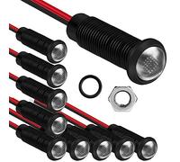 Gebildet Lot de 10voyants LED en Plastique 110-220V Taille du Trou de Montage 6mm (Blanc)