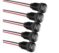 Gebildet Lot de 5 voyants LED en Plastique AC/DC 12-24V Taille du trou de Montage 12mm (Blanc)