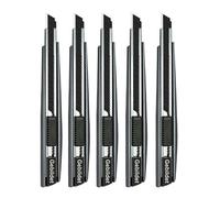 Gebildet Lot de 5couteaux de Coupe Autobloquants pour Droitier et Gaucher/lames noires de 9mm/Couteau à lame 60 °/Couteau Utilitaire/Couteau Graphique (G300)