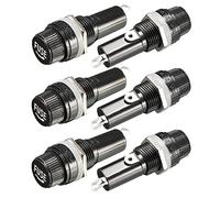 Gebildet Lot de 6 porte-fusibles 30 mm AC 10 A 250 V Noir à vis
