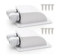 Gebildet Presse-étoupe d'entrée de Câble Solaire Etanche, Double Presse-étoupe D'entrée Câble pour Tous Les Types Câbles 6mm² à 12mm² pour Panneaux Solaires sur Remorque, Bateau (Blanc, Lot de 2)