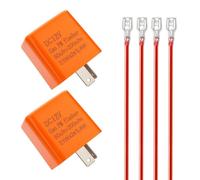 Gebildet Relais de Clignotant Electronique LED 12V à Vitesse Réglable, 2 Broches, Compatible avec Les Clignotants et Feux de Détresse pour Voiture et Moto (Jaune)
