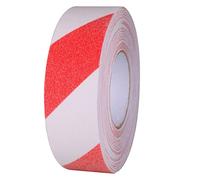 Gebildet Ruban Adhésif Antidérapant de 20m×5cm, Ruban Antidérapant Améliorant la Prise, Autocollant de Sécurité Adhésif fort pour Intérieur et Extérieur, Rouge et Blanc