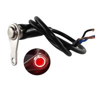 Gebildet Verrouillage Universel en Acier Inoxydable LED Rouge Interrupteur de Moto Marche-arrêt sur Guidon Support Réglable Interrupteurs Etanches Bouton 5A/12V
