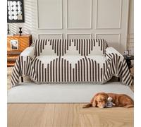 GEBIN Plaid Canapé Chenille avec Franges - Jeté Style Scandinave Anti-Poils Animaux, Grande Taille pour Salon et Fauteuil