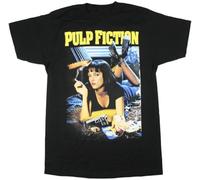 geboan Men's Mia Wallace 90s Movie Poster T-Shirt Terantino Film
