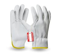 Gebol 1 paire de gants de jardinage en cuir de chèvre pour le jardin, le travail et les loisirs - Gants en cuir extra doux résistant aux épines avec élastique et poignets élastiques - Taille L/9