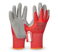 Gebol 1 paire de gants de travail pour une prise en main sûre L Taille M (Gr 8) L Rouge l Eco Grip l