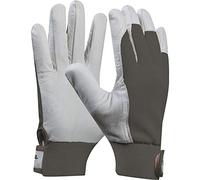 Gebol - 703433 - Paire de gants de travail - Taille unique confortable - En cuir de chèvre, gris - 10 (XL)