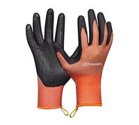 Gebol Clivia | 1 paire | Taille M (taille 8) | Gants de jardin avec fonction tactile | Maille respirante de bien-être en matériau recyclé | pour femme | Orange