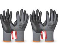 Gebol Gants de travail avec picots pour une prise en main sûre L Taille XL (Gr 10) L Gris l Multi Flex Eco l 1 paire (Lot de 2)