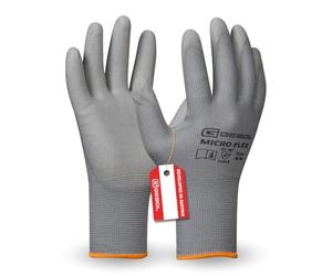 Gebol Gants de travail pour sensibilisation L Taille S (Gr 7) L Gris l Micro Flex L 1 paire