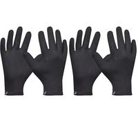 Gebol Gants en coton | 1 paire | Taille S/M | Gants réutilisables durables en coton bio | Antibactérien, antiviral | Convient pour écran tactile | pour homme et femme | Noir (Lot de 2)