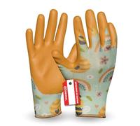 Gebol Gardeluxe « bee-friendly » Gants de jardinage pour enfant Motif abeilles, édition limitée avec revêtement très doux et ajustement confortable, 1 x taille XXS (taille 5), jaune