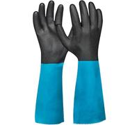 Gebol Grip Tech Plus 1 paire de gants longs en caoutchouc nitrile, PVC et tricot de nylon à l'intérieur contre les produits chimiques, l'acide, l'huile et la graisse - Imperméables et antidérapants -