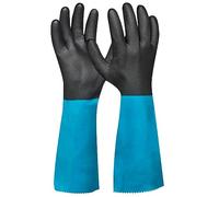 Gebol Grip Tech Plus - 1 paire de gants longs en caoutchouc nitrile, PVC et tricot de nylon à l'intérieur contre les produits chimiques, l'acide, l'huile et la graisse - Imperméables - Antidérapants -