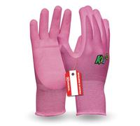 Gebol Kids - 1 paire de gants de jardinage pour enfants de 5 à 8 ans - Gants de travail respirants avec revêtement en nitrile - Gants de protection imperméables et antidérapants - Taille XXS (5