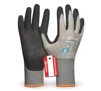 Gebol Master Flex 1 paire de gants de travail pour homme avec revêtement en nitrile PU et finition sablée, testés dermatologiquement, sans couture, respirants pour montage et mécanique, XL (Taille 10)