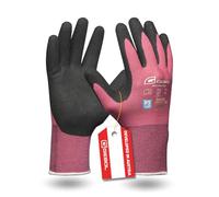 Gebol Master Flex Lady Gants de travail avec revêtement en nitrile PPU Gants en nitrile testés dermatologiquement - Gants de jardinage avec adhérence pour femme - Taille S (Taille 7) - Rose - 1 paire