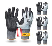 Gebol Multi Flex Cool & Touch Lot de 3 paires de gants de travail rafraîchissants anti-transpiration pour femme Écran tactile à picots Taille XS (Taille 6) Bleu glacier
