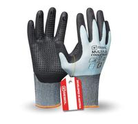 Gebol Multi Flex Cool&Touch | Taille L (taille 9) | Gants de travail rafraîchissants contre la transpiration | Convient pour écran tactile | Avec picots | pour homme | Bleu glacier | 1 paire