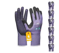 Gebol Multi Flex Lady | Gants de travail avec revêtement en nitrile et picots | Gants en nitrile testés dermatologiquement | Gants de jardin avec adhérence pour femme | Taille XS (taille 6) | Violet |
