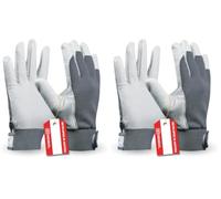 Gebol - Uni Fit Comfort Gants de travail en cuir de haute qualité avec taille élastique et fermeture Velcro pour une sécurité optimale au travail, contenu : 1 paire, taille L (taille 9), couleur :