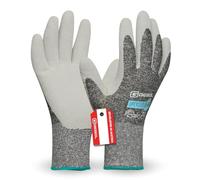 Gebol Upcycled Winter | Taille XXS (taille 5) | Gants de travail d'hiver durables | Gants d'hiver sans coutures avec revêtement en latex | Agréable à porter | Pour enfants | Gris | 1 paire