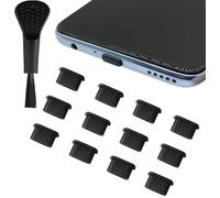 Gebrazy Bouchons Anti-Poussière USB C, Lot de 12 Caches Anti-poussière, USB C en Silicone pour Prise Adhésive USB Type-C, Compatible avec Phone S23, S22, S21, S20, Tous Les Appareils de Type C