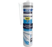 GEBSICONE W2 Gris 280 ml - Mastic Silicone Neutre TOUS SUPPORTS - Compatible Marbre, PVC, Miroir - Anti-Moisissures