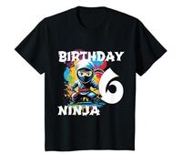 Geburtstagsshirt Junge Mädchen 6 Ans Alt Birthday Ninja T-Shirt