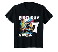 Geburtstagsshirt Junge Mädchen 7 Ans Alt Birthday Ninja T-Shirt